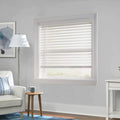 Premium White 2-1/2 Inch Horizontal Venetian Faux Wood Cordless Blinds for Indoor Windows Measuring  72