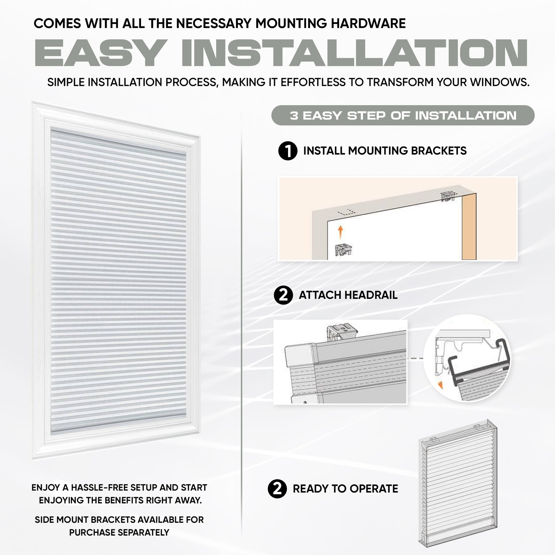 Custom Light-Filtering Cellular Shades 72 In. Long -  Energy-Efficient Honeycomb Blinds for Windows, Privacy & UV Protection - Blinds Emporium Of GA