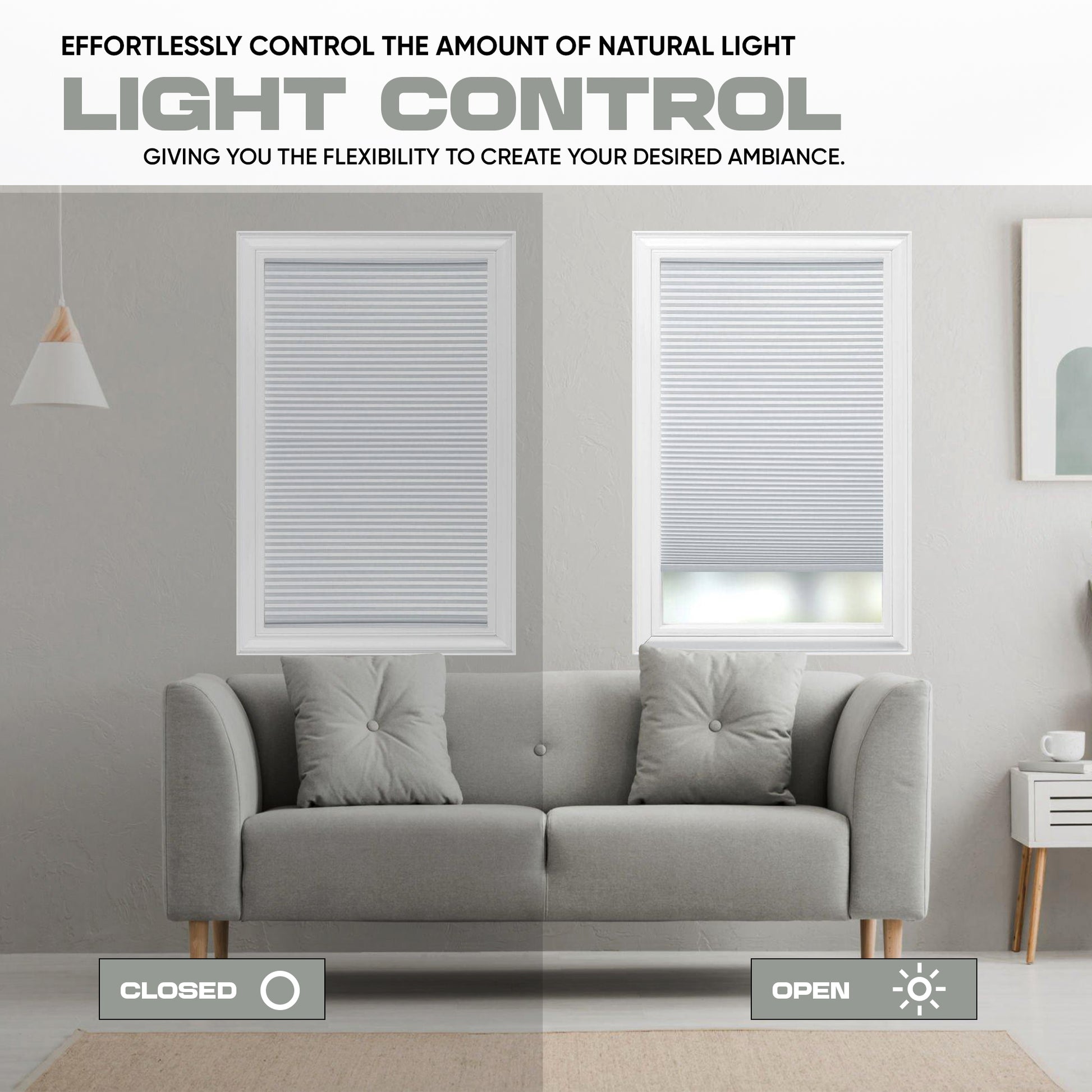Custom Light-Filtering Cellular Shades 72 In. Long -  Energy-Efficient Honeycomb Blinds for Windows, Privacy & UV Protection - Blinds Emporium Of GA