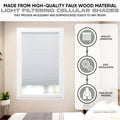 Custom Light-Filtering Cellular Shades 72 In. Long -  Energy-Efficient Honeycomb Blinds for Windows, Privacy & UV Protection - Blinds Emporium Of GA