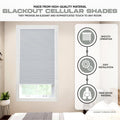 Custom Blackout Cellular Shades - 72 In. Long - Energy-Efficient Honeycomb Shade for Complete Light Blockage, Privacy & Insulation - Blinds Emporium Of GA
